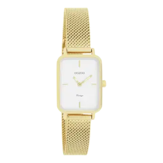 Oozoo Uurwerk Fenne Goud/wit 24x28mm
