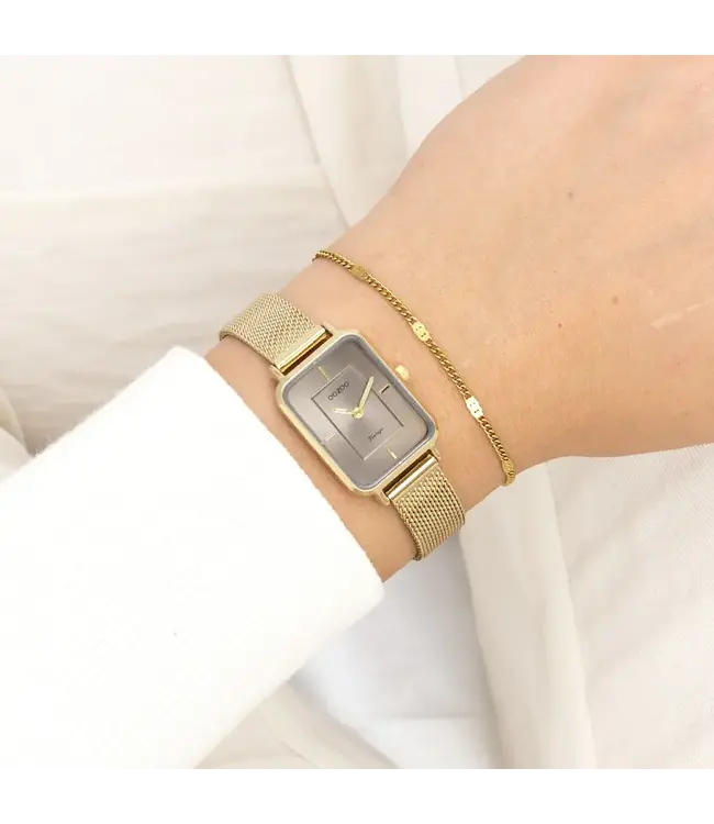 Oozoo Uurwerk Fenne Goud/Taupe 24x28mm