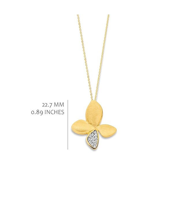 Silver Rose Halsketting Alyna Goud