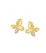 Silver Rose Oorring Aurora Goud