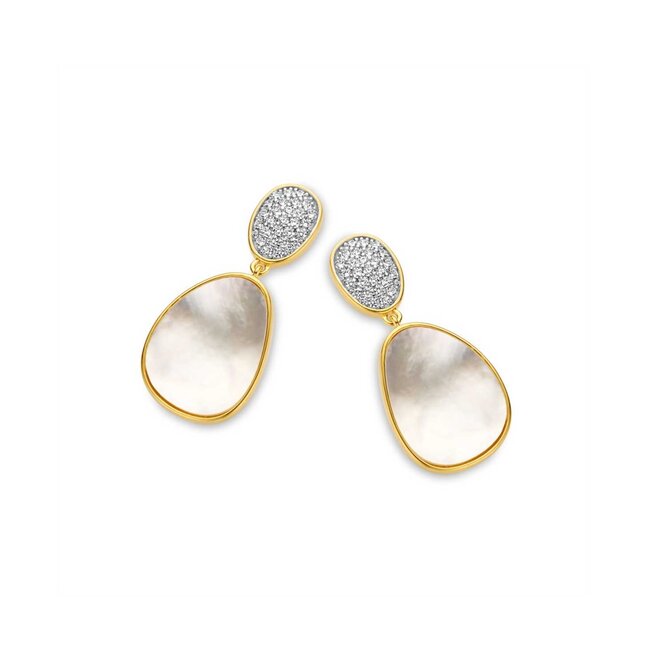 Silver Rose Oorring Axelle Goud