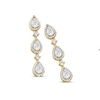 Silver Rose Oorring Angelien Goud