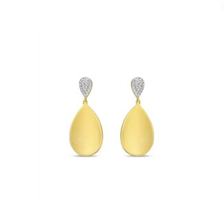 Silver Rose Oorring Anemoon Goud