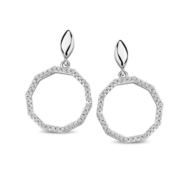 Silver Rose Oorring Alida