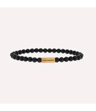 Steel & Barnett Stones Bracelet Memphis Matt Black M