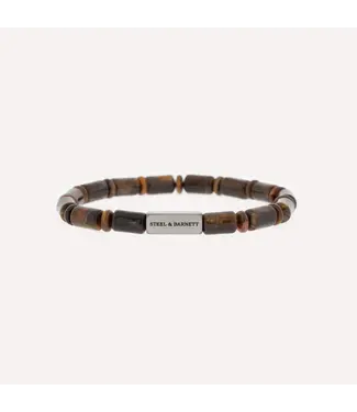 Steel & Barnett Stones Bracelet Colourful Tiger M