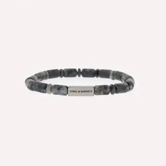 Steel & Barnett Stones Bracelet Colourful Spectrolite M