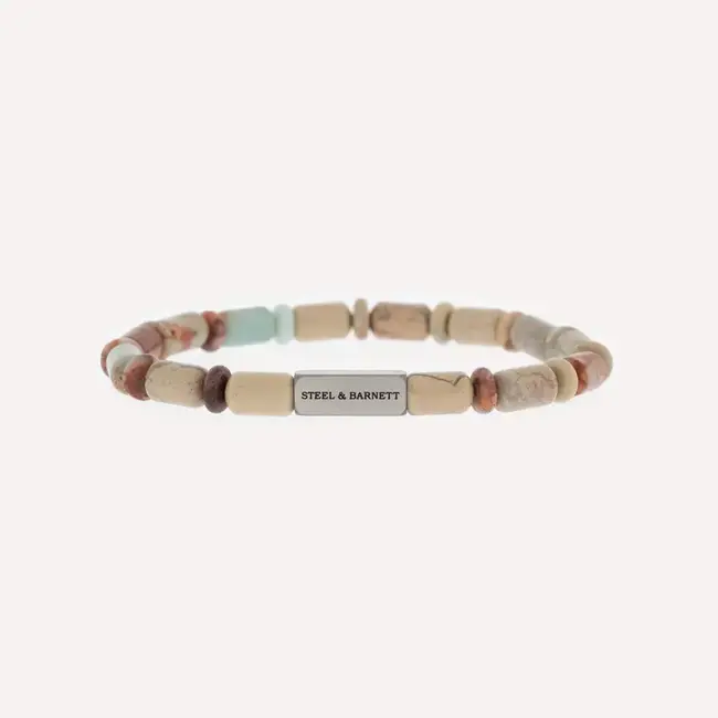 Steel & Barnett Stones Bracelet Colourful Aqua Terra M