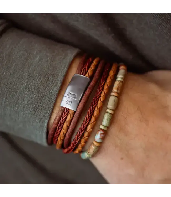 Steel & Barnett Stones Bracelet Colourful Aqua Terra M