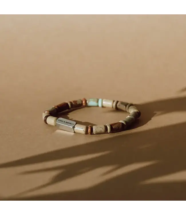 Steel & Barnett Stones Bracelet Colourful Aqua Terra M