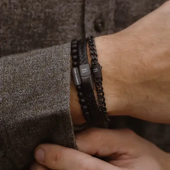 Steel & Barnett Armband Riley Black edition