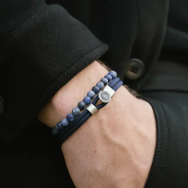 Steel & Barnett Rope Bracelet Riptide Navy M
