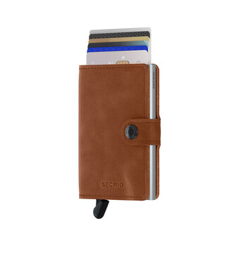 Secrid Portemonnee Miniwallet Vintage Cognac Silver