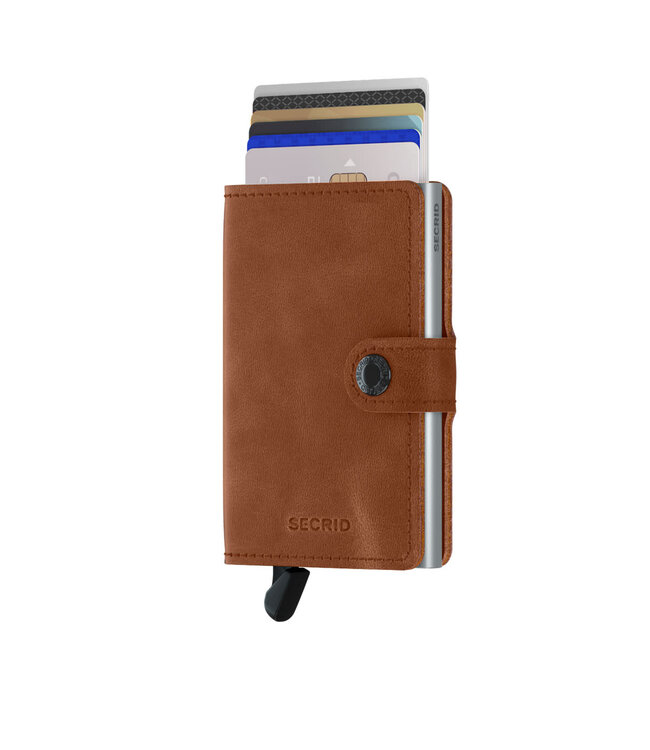 Secrid Portemonnee Miniwallet Vintage Cognac Silver