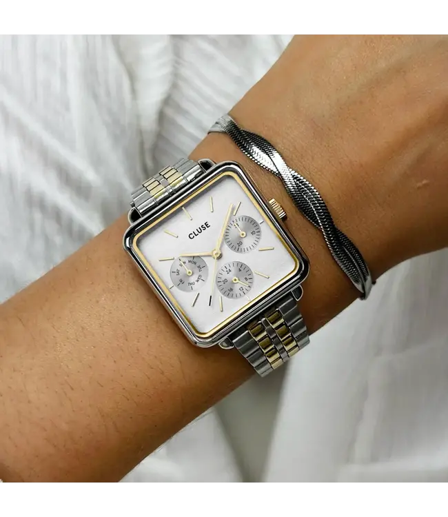 Cluse Uurwerk La Tétragone multifunction Bicolor