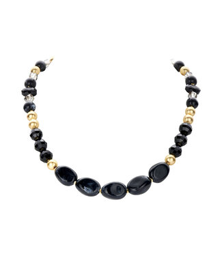 Les Cordes Halsketting Pan78 Zwart