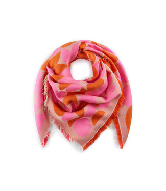 Codello Sjaal Jacquard Square Pink