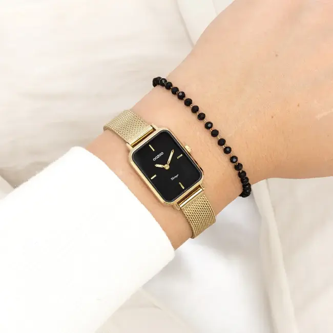 Oozoo Uurwerk Fenne Goud/zwart 24x28mm