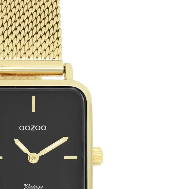 Oozoo Uurwerk Fenne Goud/zwart 24x28mm