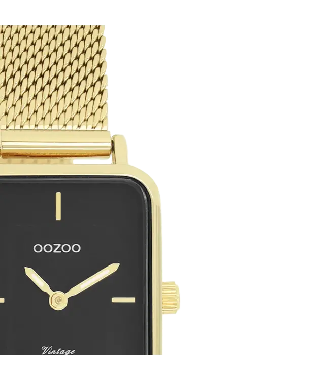 Oozoo Uurwerk Fenne Goud/zwart 24x28mm