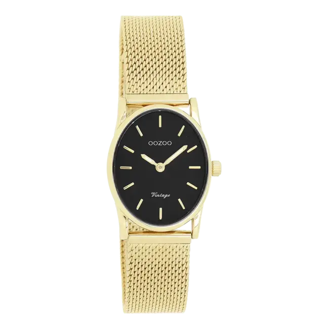 Oozoo Uurwerk Lieve Goud/Zwart 22x28mm