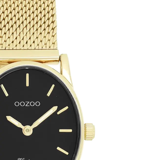 Oozoo Uurwerk Lieve Goud/Zwart 22x28mm