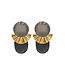 Maison Cachet Oorring Lunes Eventails Grises