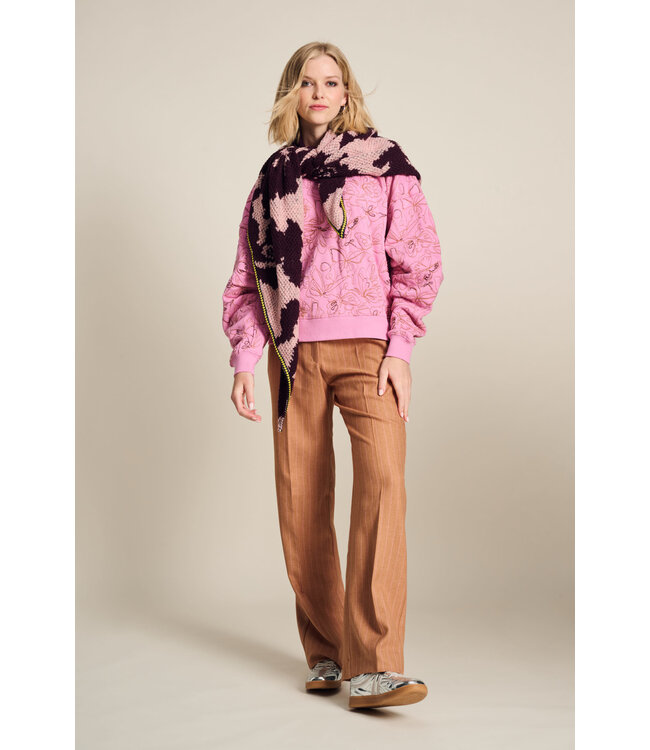 POM Amsterdam Sjaal  Camo Red Pink