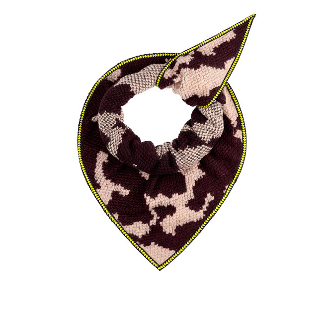 POM Amsterdam Sjaal  Camo Red Pink