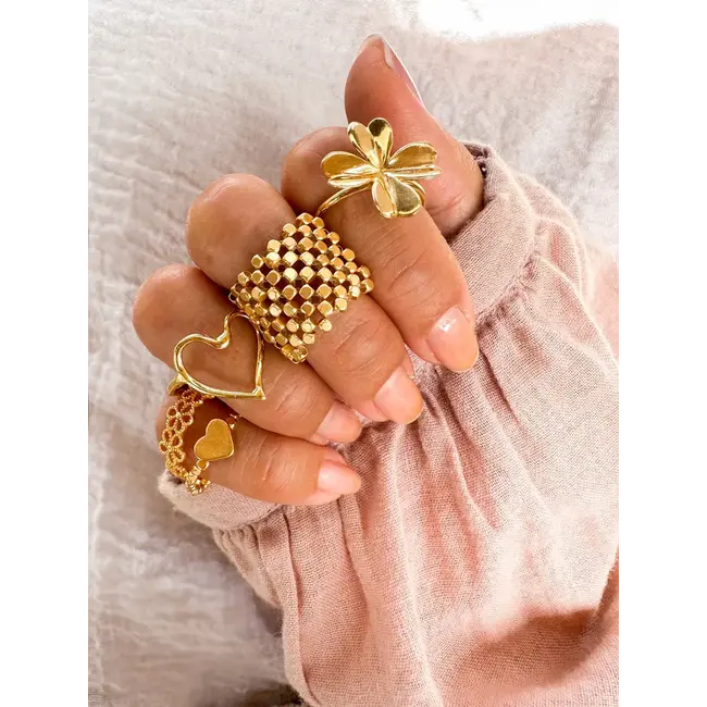 Ibu Jewels Ring Mesh Gold
