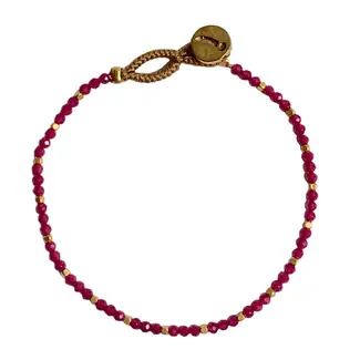 Ibu Jewels Armband Lulu Stone Dot Ruby