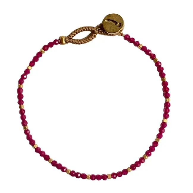 Ibu Jewels Armband Lulu Stone Dot Ruby