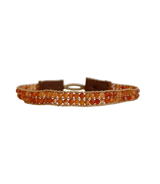 Ibu Jewels Armband Cap Lise Carnelian