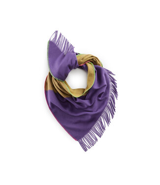 Codello Sjaal TRiangle Wool Stripe Lila