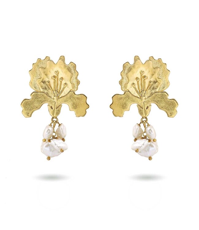 Christine Bekaert Oorring Iris Pearls Large