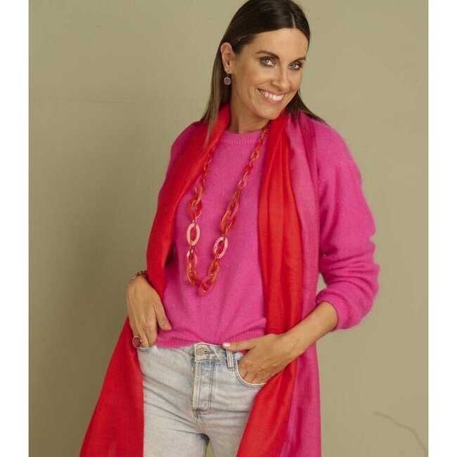 Les Cordes Sjaal LCSCARVES166  Fuchsia