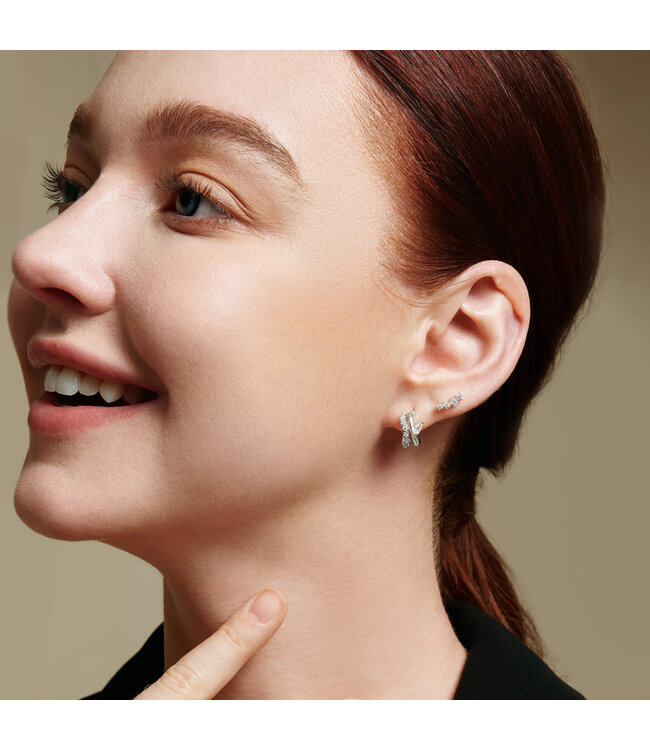 Ania Haie Oorring Sparkle Climber Studs