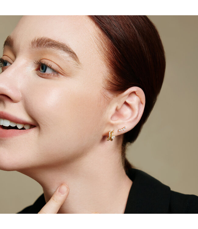 Ania Haie Oorring Sparkle Climber Studs