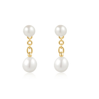 Ania Haie Oorring freshwater pearl stud ear jackets gold