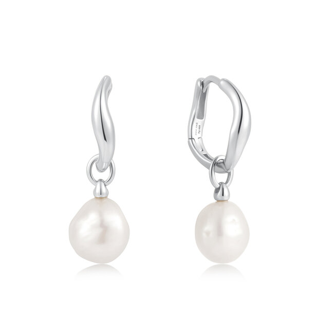 Ania Haie Oorring Freshwater Pearl Drop Hoops