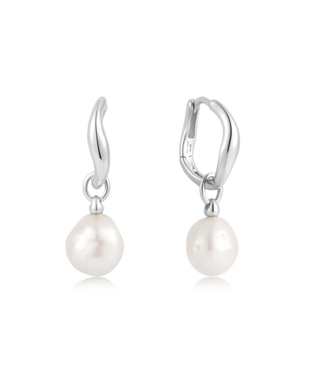 Ania Haie Oorring Freshwater Pearl Drop Hoops