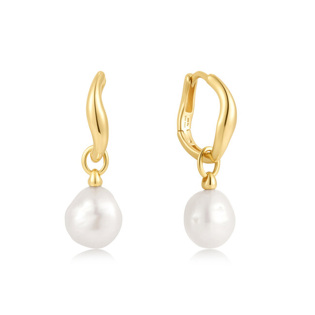 Ania Haie Oorring Freshwater Pearl Drop Hoops