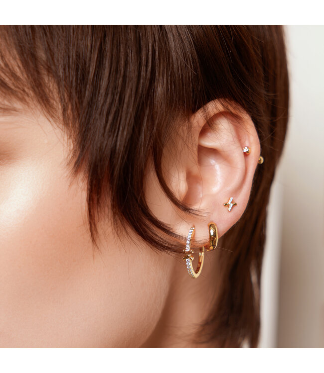 Ania Haie Oorring Cross Hoops Gold