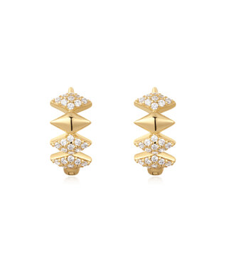 Ania Haie Oorring Multi Sparkle Huggies Gold