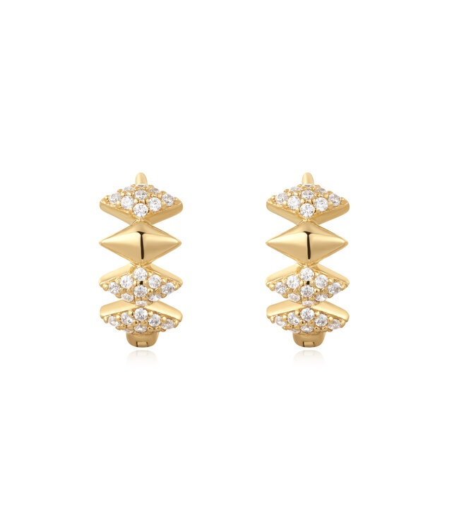 Ania Haie Oorring Multi Sparkle Huggies Gold