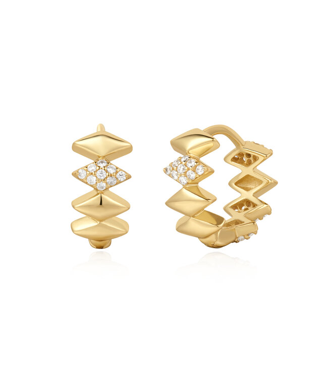 Ania Haie Oorring Multi Sparkle Huggies Gold