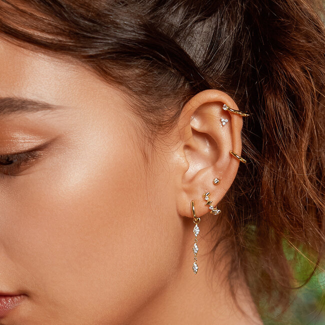 Ania Haie Oorring Sparkle Huggies Gold