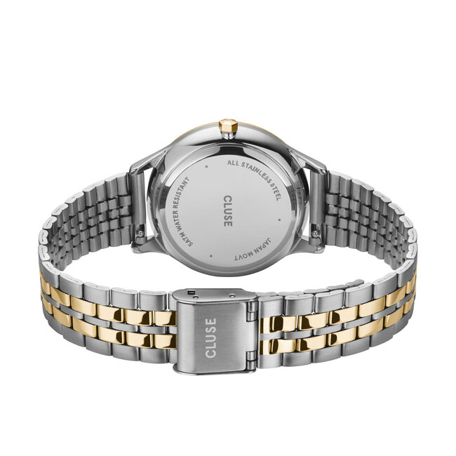 Cluse Uurwerk Minuit date steel coconut milk