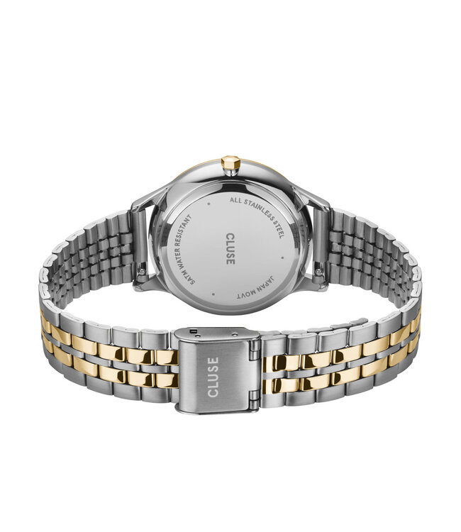 Cluse Uurwerk Minuit date steel coconut milk