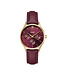 Cluse Uurwerk Minuit multifunction leather, dark cherry lizard, gold